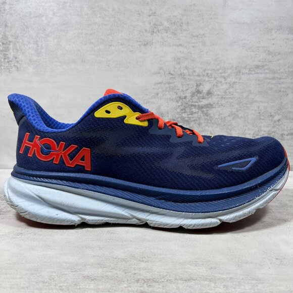 Hoka One One Clifton 9 Running Shoes - Men's Size 8.5 - Blue - Picture 4 of 10